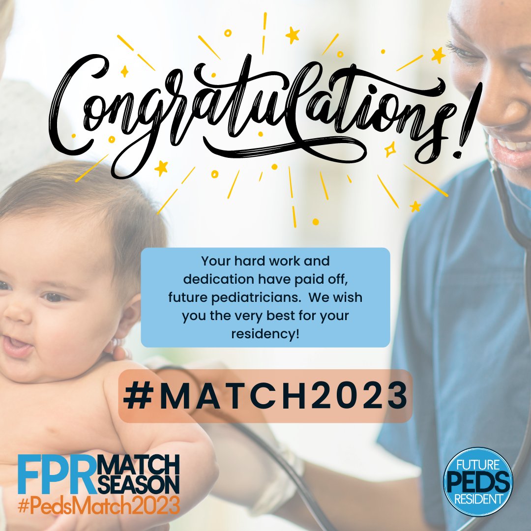 While you sign those contracts and take time to celebrate, we wanted to make sure you are reminded of how far you have come!

From ERAS tokens and curating your applications to interviews and after.....It's a Match!

Congratulations, dear @futurepedsres

#Match2023 #Pedsmatch2023
