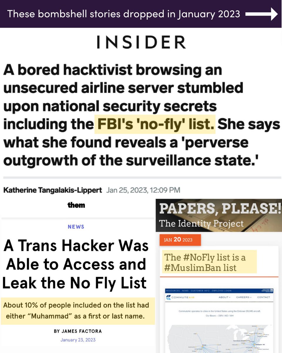 MPower_Change's tweet photo. NEW—We released #FlyingWhileMuslim stories collected after leaked TSA No-Fly list revealed many Muslim & Arab names. Narratives express systemic harassment of Muslims. Tell ur story to pressure elected officials, airlines, & more to address the problem https://t.co/jBr05XINKe https://t.co/PfRnkljn5b