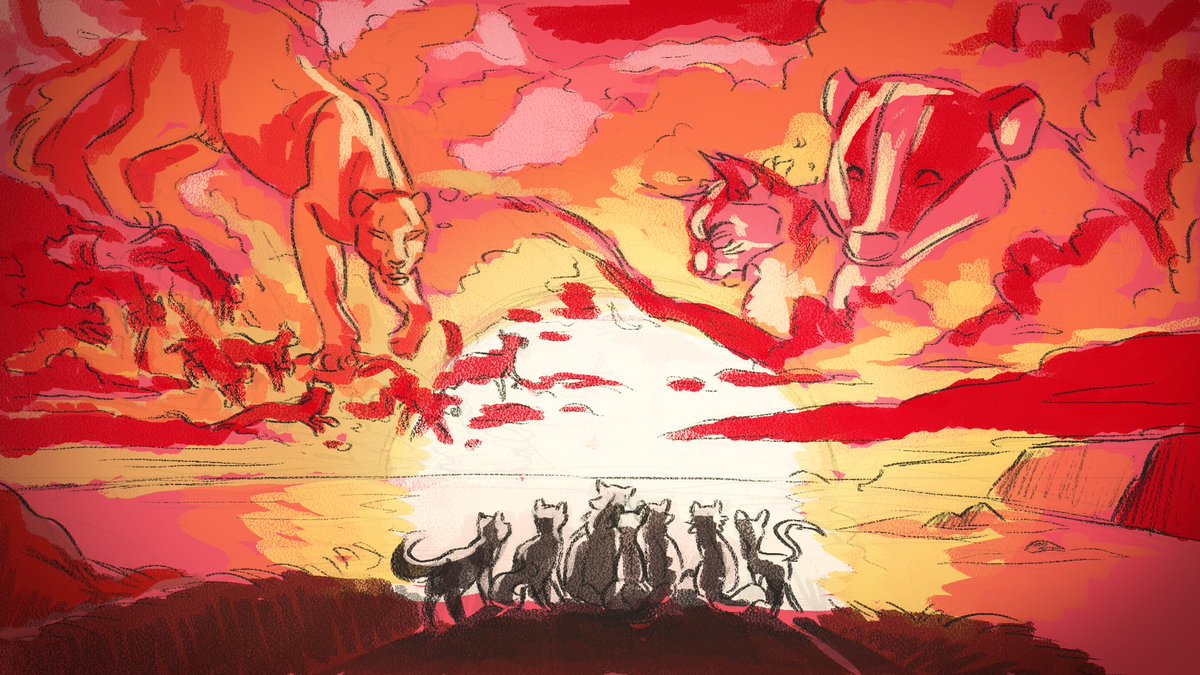 CranberrytheCat's tweet photo. I'm super weak for the trope of clouds forming images of other characters at pivotal emotional moments, and I wanted to depict some aspects of the Journey Arc as a whole that I wouldn't have been able to convey otherwise in a short 12 second MAP part. https://t.co/7gBkOZjTMY