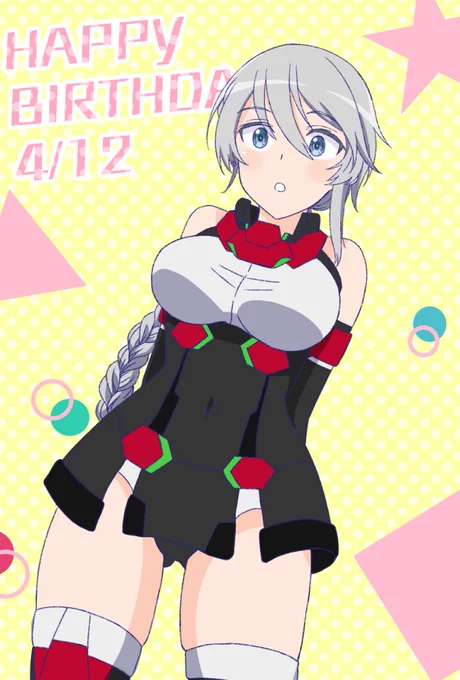 おたおめアディー!って事で旬なスーツ?でらくがきアニメの感じに頑張ってよせようとしたけど今一歩⋯#アデライーデブルートハウゼン生誕祭 #アリスギア 