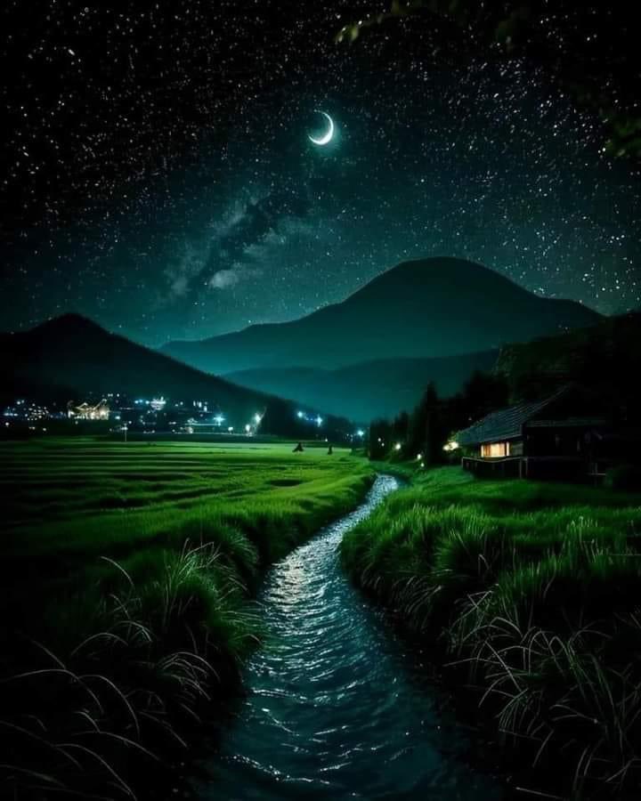 سحر و جمال الطبيعة ليلا🌕🌒