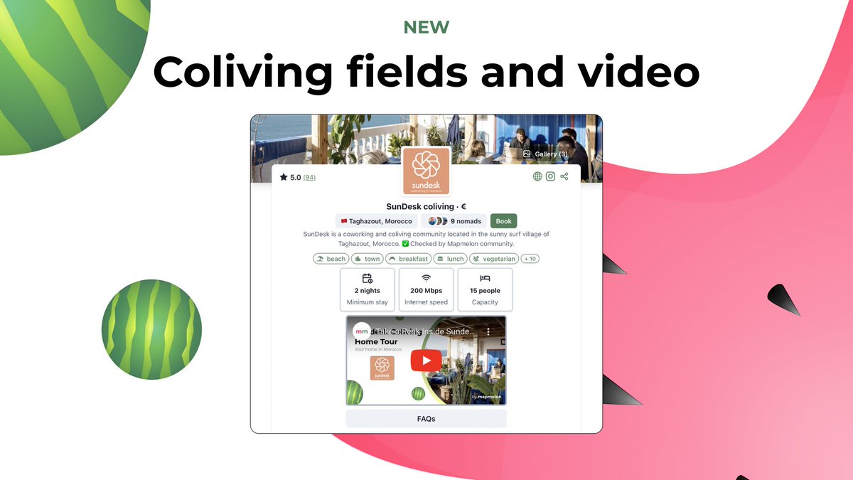 mapmelon_app's tweet photo. New Fields and video in Coliving Page 🍉
Now users will be able to have more information before deciding their next destination!
#newfeature #newapp #colivings https://t.co/OnTRwlrRko