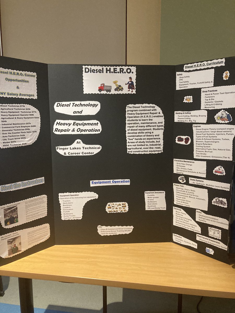WFL_FLTCC's tweet photo. Sharing information on our FLTCC Diesel/H.E.R.O and emergency services academy programs prior to the WFL BOCES annual meeting, thank you to our wonderful students and teachers for participating! https://t.co/B3P41hu4ht