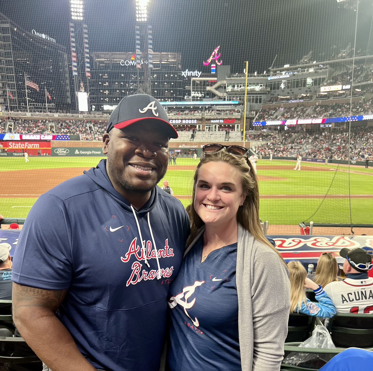 JerideauB's tweet photo. Our first @Braves game ⚾️ Big thanks to @mickeykingjr https://t.co/kwCsnmIn7c