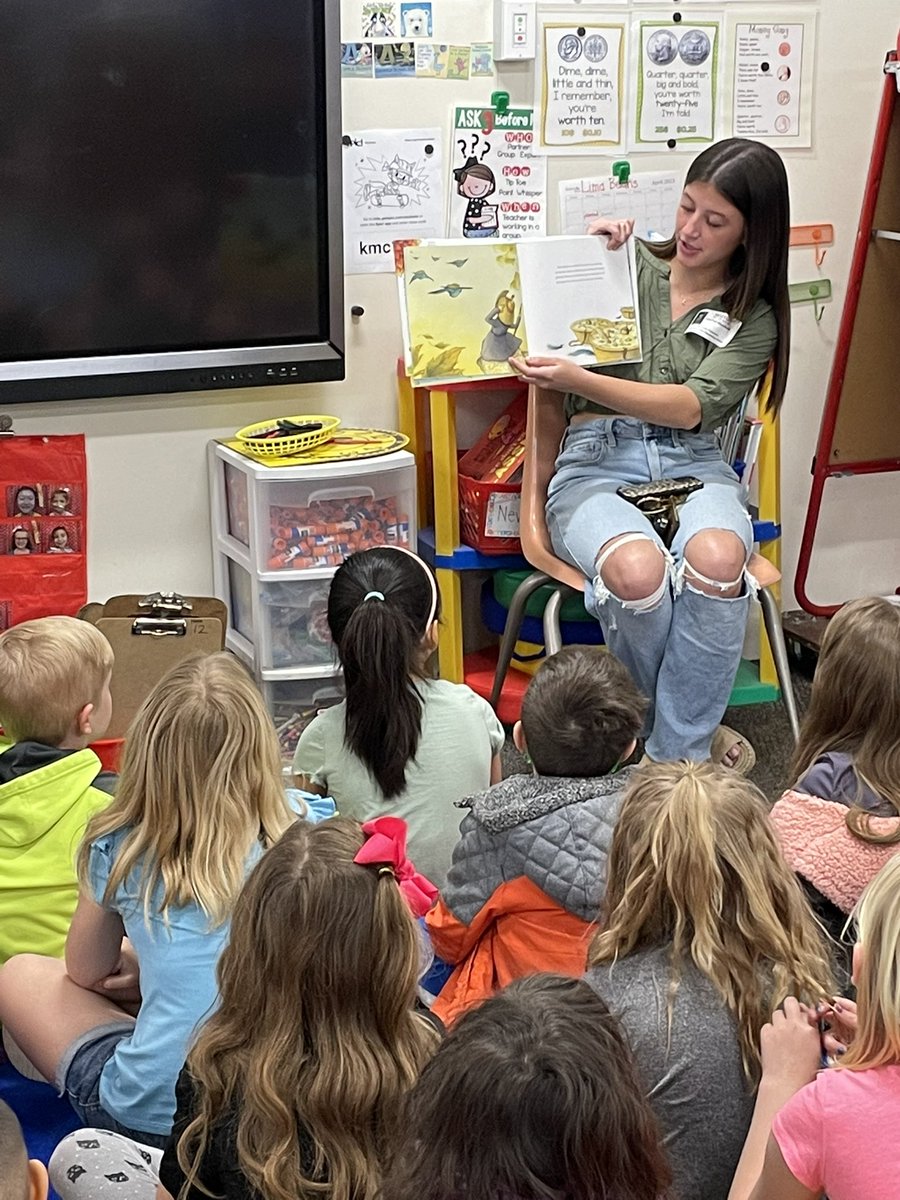 We loved having our guests from GHS today. Thank you London and Chase for reading with us! <a href="/drlanaluttrell/">Lana Luttrell</a> #TVtigers2023