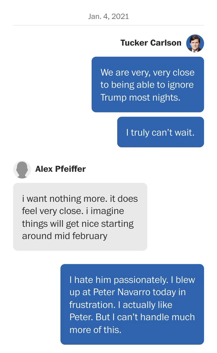 KatiePhang's tweet photo. Just in case Tucker forgets what he wrote about Trump and 1/6: https://t.co/t7T2vD601f