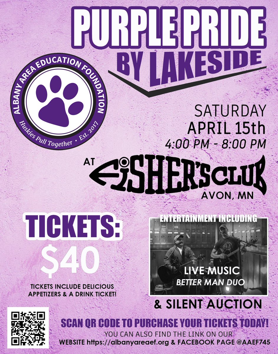 Purple Pride by Lakeside is this Saturday! Get your tickets and bid on the silent auction here: e.givesmart.com/events/vuo/