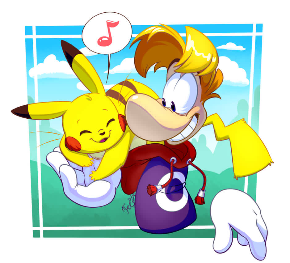 DiurnalHybrid's tweet photo. Rayman meets Pikachu
#RaymanForSmash #Rayman #Pikachu #SSBU #Pokemon #SSB6 https://t.co/vKzNZxQaWK