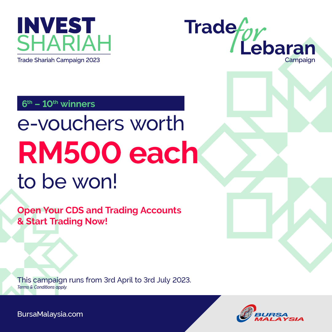 BursaMalaysia's tweet photo. Grab these e-vouchers before someone else does! This might be your win, so start trading in Shariah-compliant ETFs and REITs now!
#TradeforLebaranCampaign #InvestShariah #iETF
#iREIT https://t.co/GDn0rn2LGo