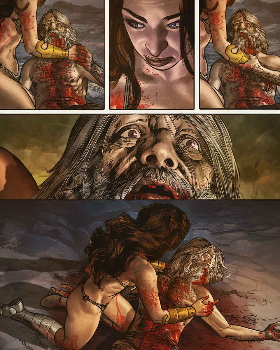 OpusPublishing's tweet photo. The next part to #FrankFrazetta's #DAWNATTACK story, issue #4, will be in stores May 10th. This chapter is reaching it's end... don't miss out @frazettagirls 🔥
Artwork by @Diego_Yapur https://t.co/zOc3lQjB6J