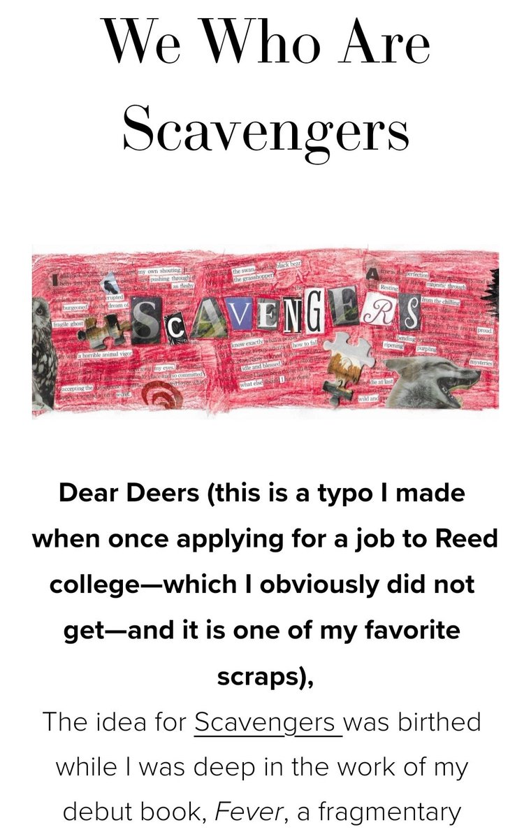 Check out this essay up at <a href="/QuerenciaPress/">Querencia Press SUBS OPEN</a> about the birth of <a href="/scavengers_lit/">Scavengers</a> 🐦‍⬛