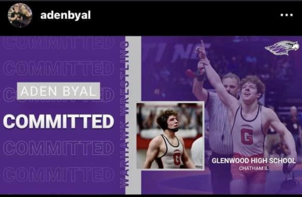 Congratulations <a href="/ByalAden/">Aden Byal</a> on your commitment to <a href="/UWW_Wrestling/">Whitewater Wrestling</a> 
<a href="/ChathamClarion/">Chatham Clarion</a> <a href="/Sportsradio1450/">Sportsradio1450</a> <a href="/BCSD5_Athletics/">Glenwood Athletics</a>