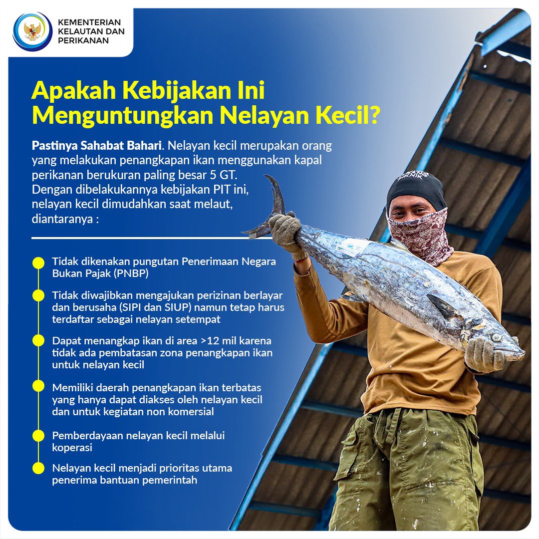 kkpgoid's tweet photo. Cek informasi selengkapnya seputar PIT di infografis berikut ya 😉

#KKPThrive #EkonomiBiru #KKPGOID #MenteriKKP #SaktiWahyuTrenggono #PenangkapanIkanTerukur #PIT #PerikananTangkap #NelayanSejahtera https://t.co/vftSCZJWke