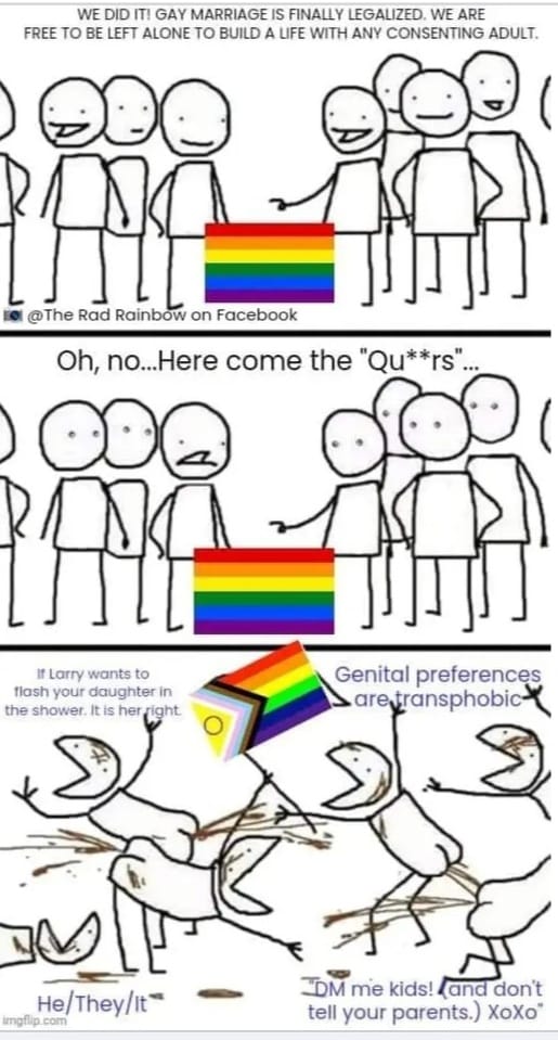 traderek's tweet photo. @GNQ__ The LGB community wants nothing to do with the TQ+, who have pushed gay rights back 30 years. #LGB #LGBWithoutTheT #ImGayNotQueer #TransViolence #ImGaynotQueer My Pronouns are Fuck/Off TQ+ https://t.co/VzzUuASfUj
