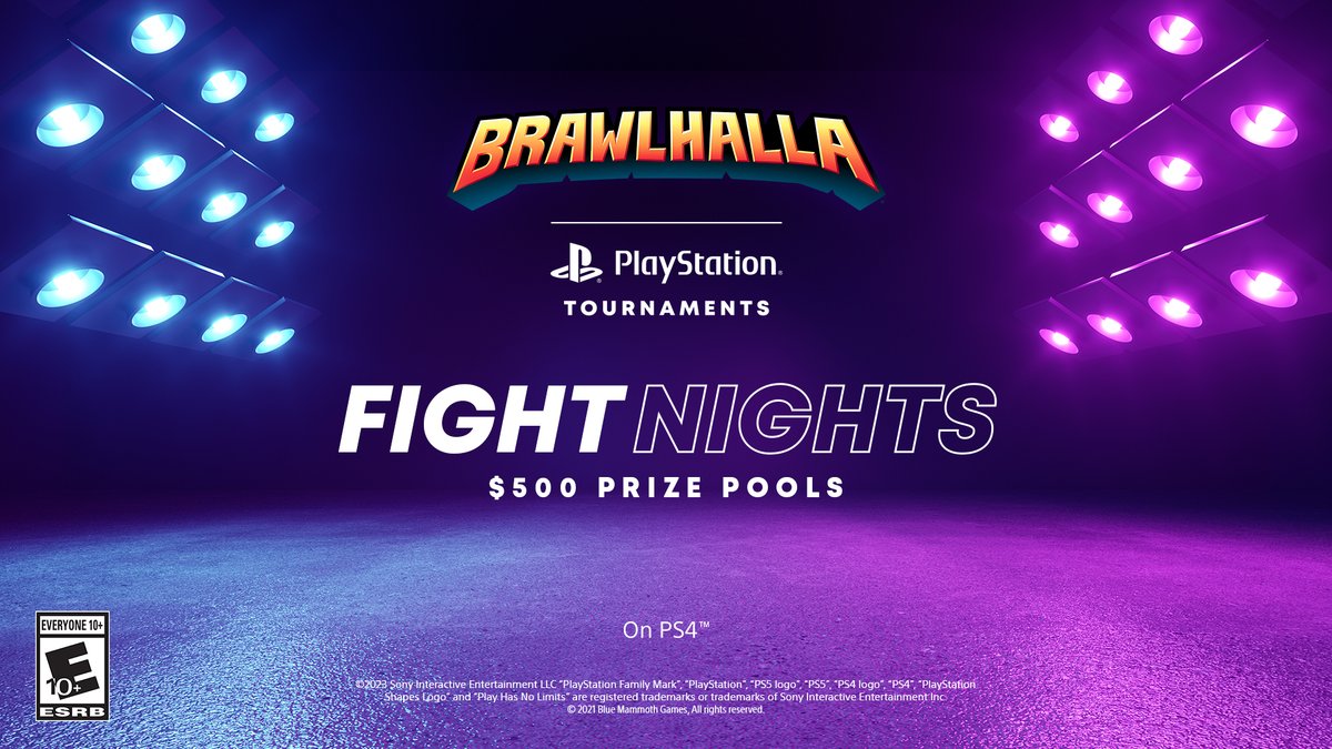 PlayStation's tweet photo. Brawlhalla is now on PlayStation Tournaments!
👉Don't miss your chance to sign up for the first ever Brawlhalla Fight Nights: https://t.co/Hl6o9jVtAn https://t.co/oFqm6xS8rs