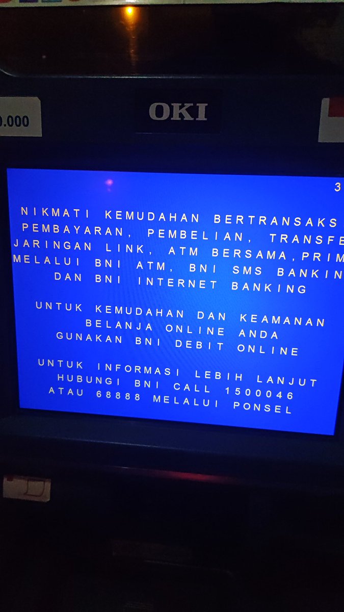 ah3703's tweet photo. @BNI bolak balik mesin setor bni ukdw nelen duwit,mesinnya jelek dan pengelolanya ga becus karena kejadian bulan lalu seperti itu sekarang lagi. BCA bolak balik ga pernah tuh nelen. Sepertinya modus sengaja bni krn proses balik lama 10 hari ada bunga harian seharusnya https://t.co/16fllojt6p