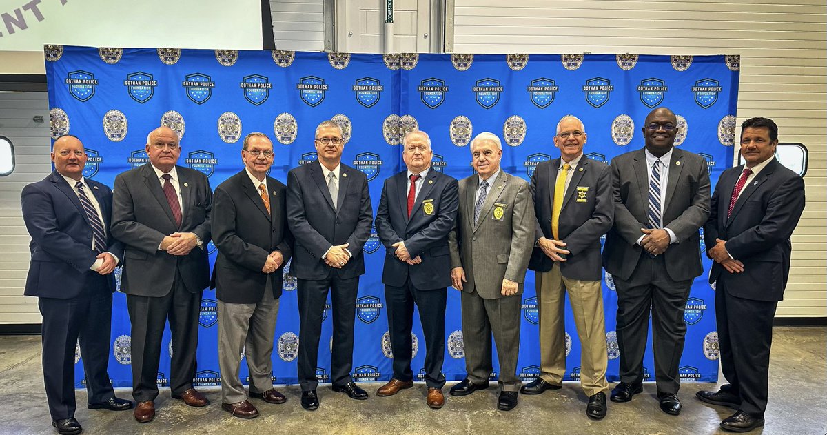 ChiefBPartridge's tweet photo. We attended the announcement this morning for the New Wiregrass Law Enforcement Academy (WLEA) that will begin in May at the Dothan Police Department’s Training Center. @dothanpolice #APOST https://t.co/FuG0SGETPk