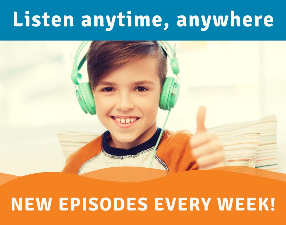 Our library of podcasts is sure to engage young listeners with a wide range of interests. From skunks to cooking, there's something for everyone. Find all of them at childrenshour.org or your favorite streaming service.

#TheChildrensHour #ChildrensPodcast #KidsPublicRadio