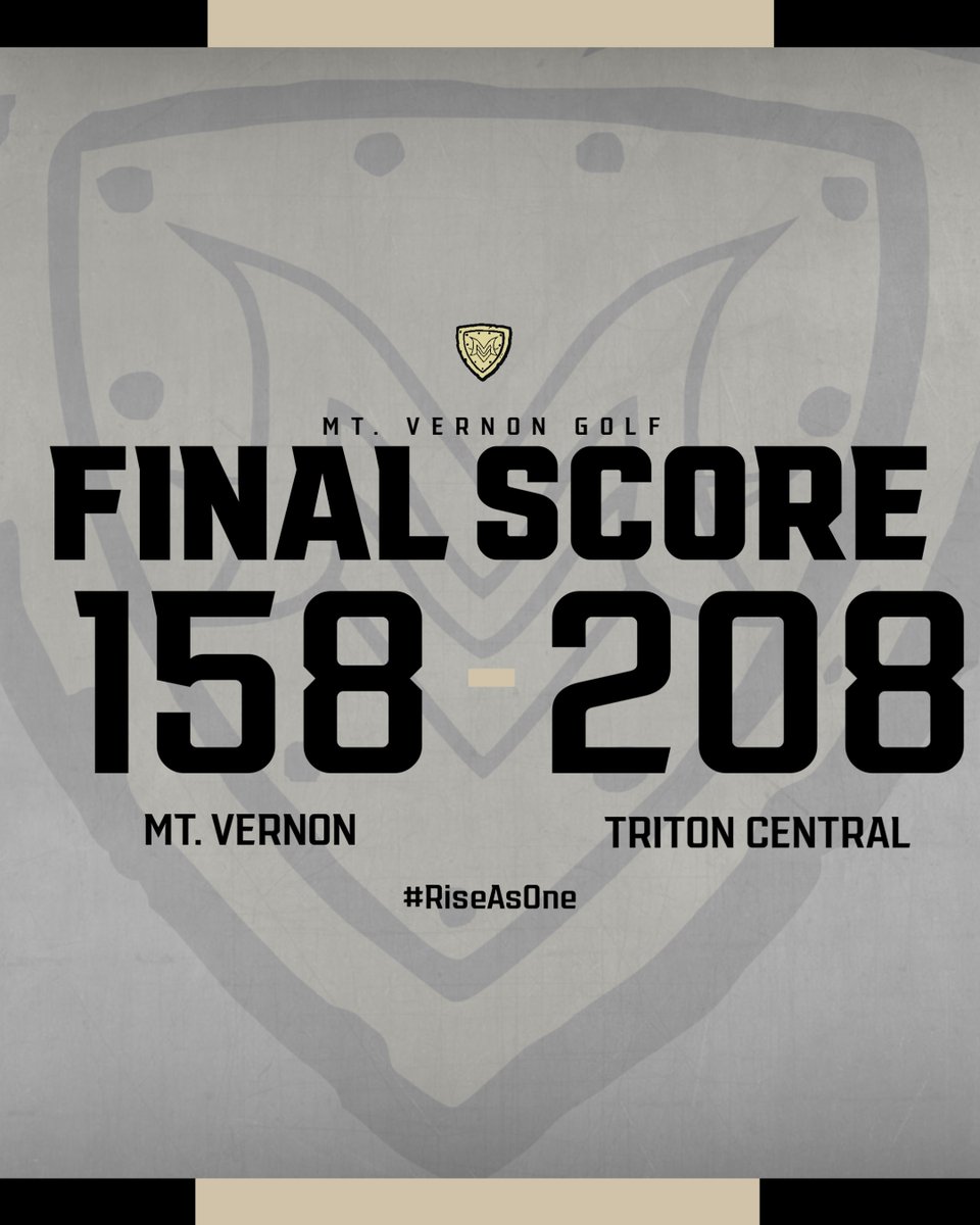 Boys golf defeated Triton Central tonight

Erkmanis - 38
Pierson - 39
Perry - 40
Cotton - 41

#RiseAsOne