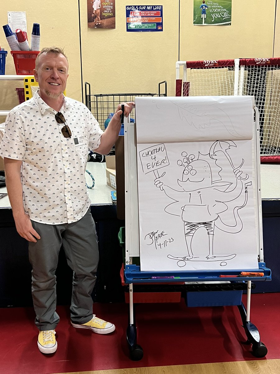 JoyHoke1's tweet photo. Author and illustrator John Hare came to share his amazing work with these @ChouteauSchool Dragons!  Thanks to the Assistance League of KC for bringing him and providing us with these beautiful books. @NKCSchools @angiewiegers @WalkerAnjanette #nkclibraries https://t.co/Qc8fWlAuOG
