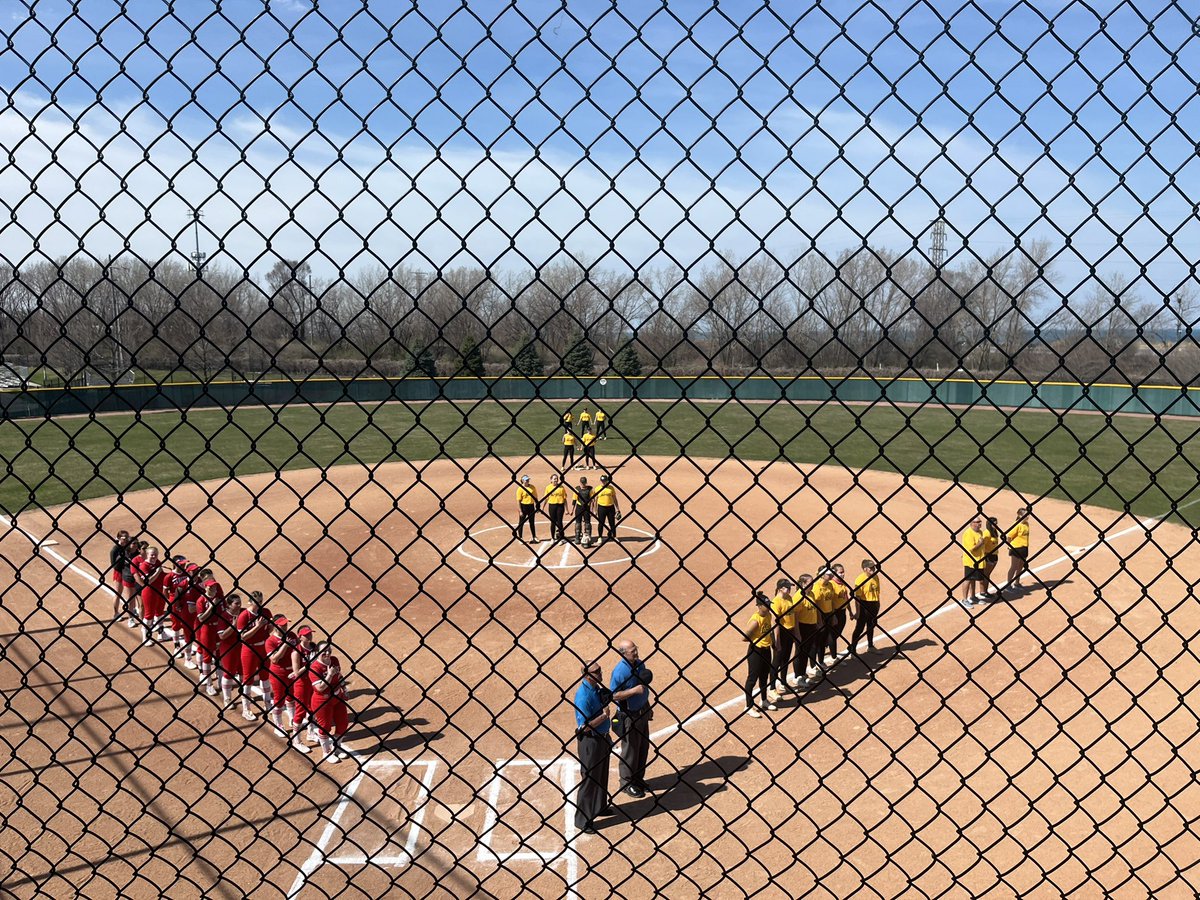 CCSJSOFTBALL's tweet photo. CCSJ Rocking the gold jersey for todays #VsCancer🎗️game.  We raised just a over $2300. 

CCSJ wins both over Cardinal Stritch. 

#CCSJSOFTBALL🥎 https://t.co/sgAagskT5I