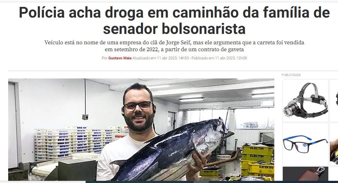 rob_correia's tweet photo. Vai ser inocentado por "excesso de provas", como aconteceu com o senador Perrella, o do #Helicoca, amigo de Apóecio

Polícia do MT apreende caminhão com 322 kg de maconha em caixas de peixe pertencente a empresa do senador bolsonarista Jorge Seif Júnior

https://t.co/AtcBAqjsgl https://t.co/AyzRZ7ACPg