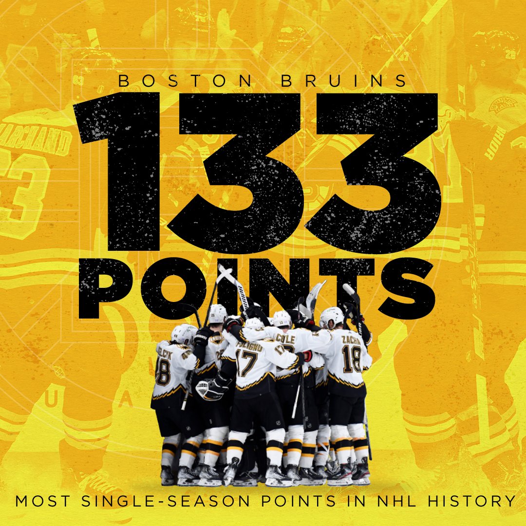 NESN's tweet photo. They just can't stop making history.

Most points in a single season in NHL history. https://t.co/doDdr5H7Zb