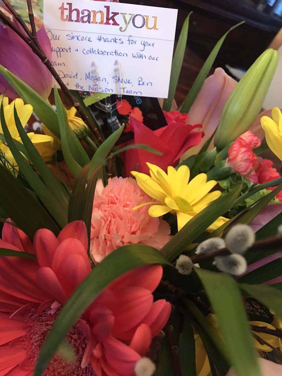 Thank you <a href="/NelsonSteveB/">Steve Brown</a>, @meganmfarrell, David, Ben and the entire <a href="/NelsonClassroom/">Nelson</a> team for the flowers delivered tonight!! I was so happy to join you at CASS and this was such a wonderful surprise! I can’t wait for the next time🙌🙌