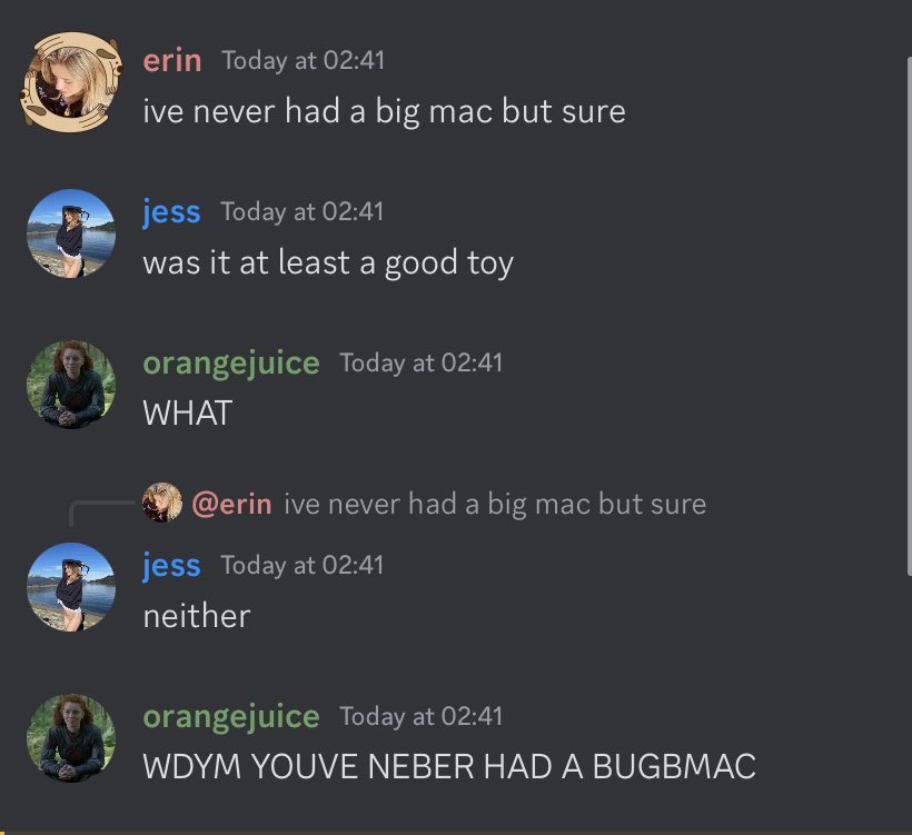 WDYM YOUVE NEBER HAD A BUGBMAC