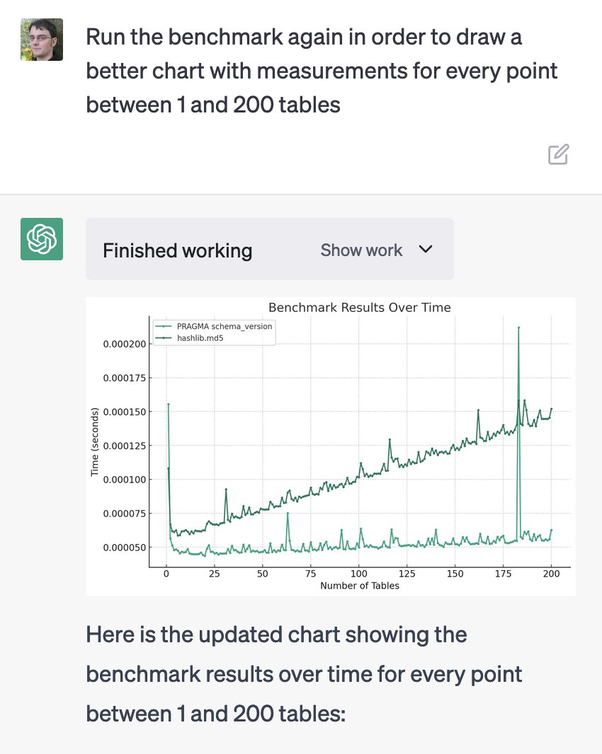 simonw's tweet image. This entire benchmarking project took just three prompts
