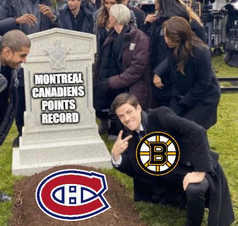 MikeFromWoburn's tweet photo. Ladies and Gentlemen, your new regular season points record holder, the 2022-23 Boston Bruins. https://t.co/nkDairfF50