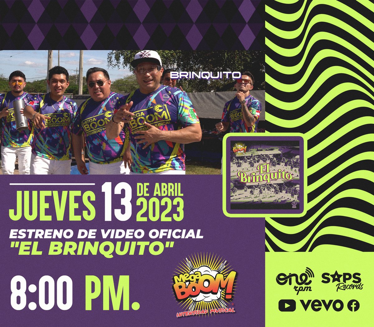 ¡Atención a todos los amantes de la cumbia! 🎶🔥
El 13 de abril en punto de las 8:00 PM se estrenará el video oficial de 'El Brinquito'. 🕗
¡Prepárate para el ritmo y diversión! 🎥🎵
No te lo puedes perder. 🥳

onerpm.link/619876712678 👈
#ElBrinquito #VideoOficial #Estreno