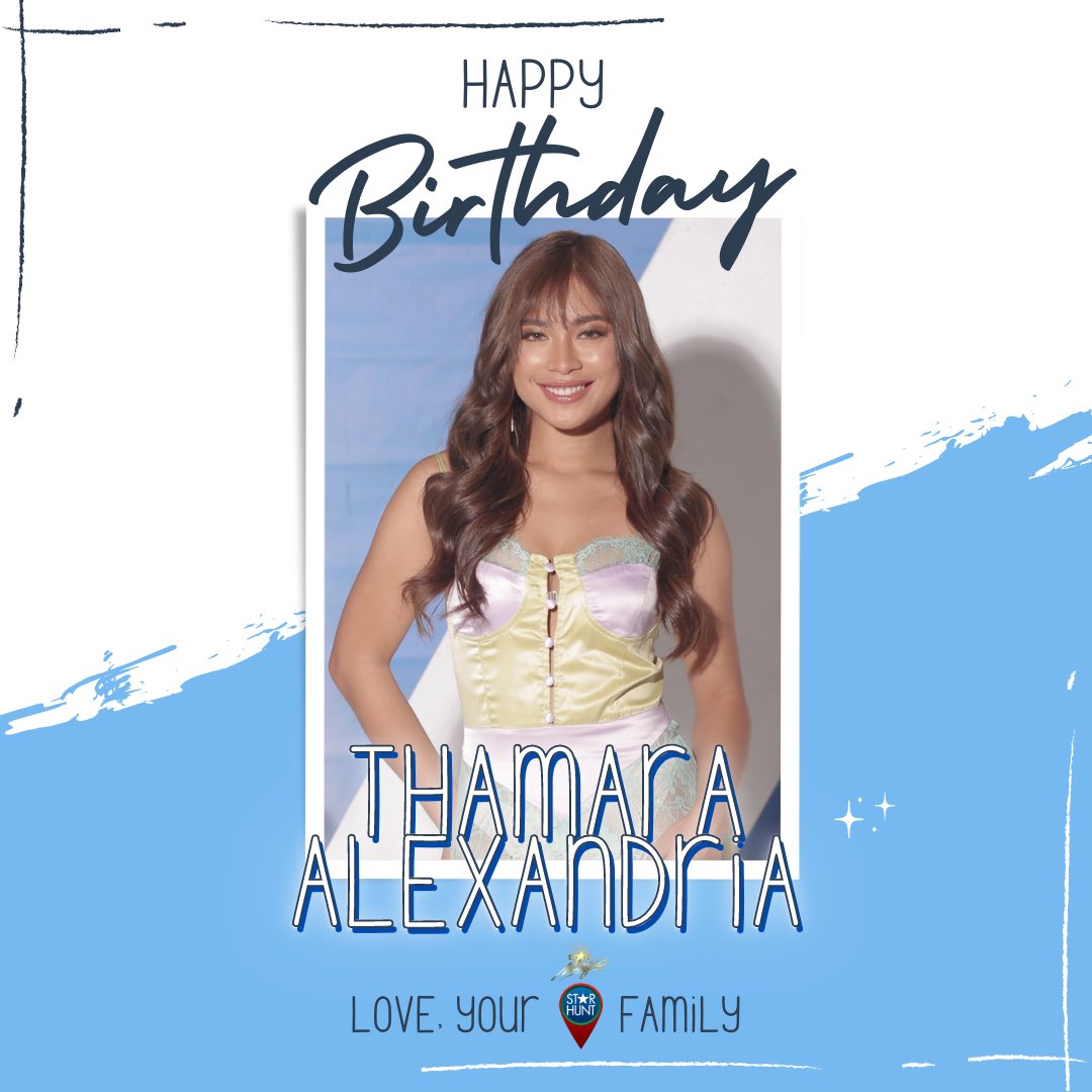 starhuntabscbn's tweet photo. Happy Birthday, @thamaraalxndria! 🎉 May all your wishes come true!✨ Enjoy your day and always keep on shining!

Love, your Star Hunt family ❤️ https://t.co/XAmijGfNgf