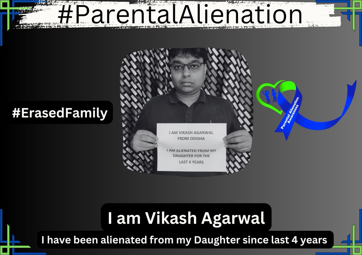 erasedfamilies's tweet photo. Meet Vikash @vikashagarwal91 from Odisha, India - an #alienateddad he has been #erased from his daughter's life since 4 years. This is what an #ErasedFamily looks like & it is due to #parentalalienation he is desperate to meet my daughter. #HaaraNahi @PAAwarenessUK #paad23 https://t.co/4bEErZdCHo
