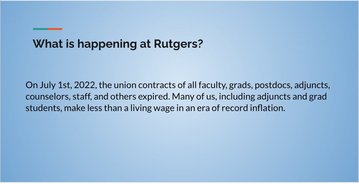 MtnMack's tweet photo. Rutgers Strike FAQs (let's get started)
@ruaaup_ptl teach 30% of the courses at Rutgers, but our TOTAL pay as a percentage of the RU Budget is 0.7%. @ruaaup #onefaculty #strike #RutgersStrike #rutgers #RUOnStrike https://t.co/OdIdEURZoF