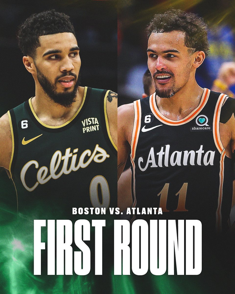 espn's tweet photo. The Hawks defeat the Heat and set up a first-round series vs. the Celtics 💪 https://t.co/VOM1TG4fa5