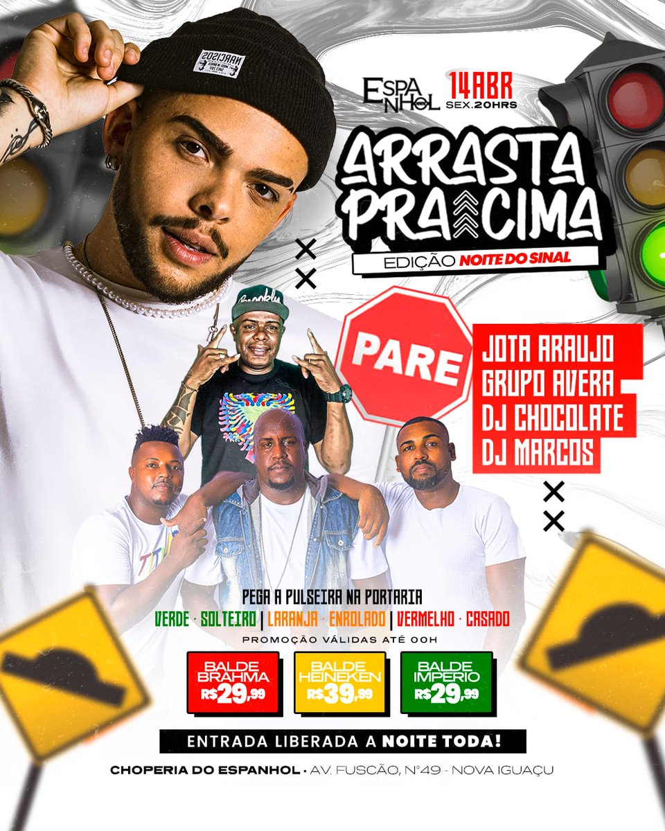 Próxima sexta dia 14/04💥

Não esqueçam de pegar a pulseira na portaria ⬇️

🟢 = solteiro(a)
🟠= enrolado(a)
🛑= casado (a) 

Tô até vendo: gente casada usando pulseira de solteira 😂😂😂

Espanhol - Corumbá 🇪🇸💥🥳🎶