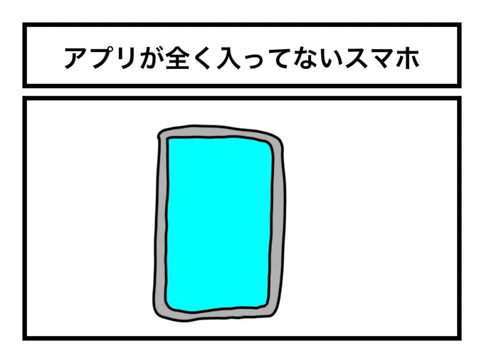 「アプリが全く入ってないスマホ」 
