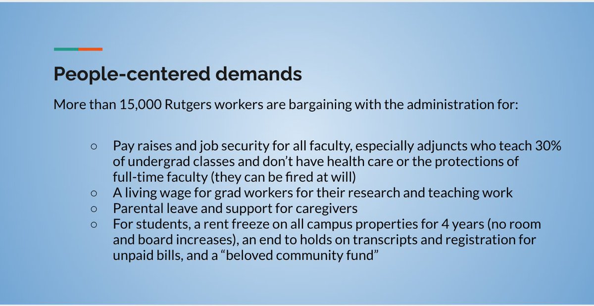 MtnMack's tweet photo. Below is a FAQ page for students. It answers many questions for everyone (not just students) and links to what we are bargaining for. 
https://t.co/yFlconKh3D
#RutgersStrike #RUOnStrike #WeROnStrike #Rutgers @ruaaup @ruaaup_ptl https://t.co/SVUeZsp4l1