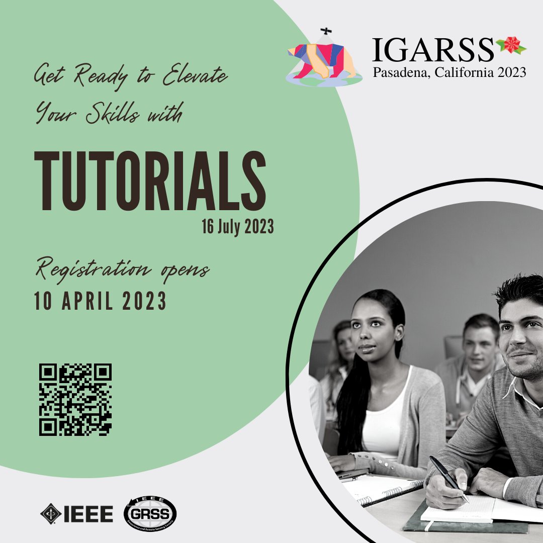 📢Get ready to elevate your technical skills with #IEEE #IGARSS2023 Tutorials. 📅 16 July 2023 👉2023.ieeeigarss.org/tutorials.php#… #IEEEGRSS #Tutorials
