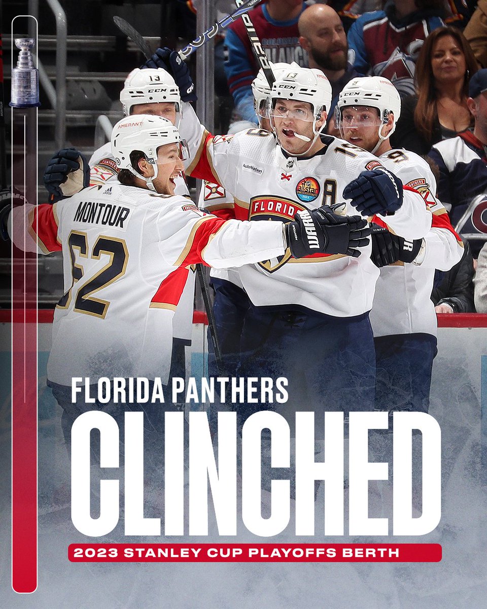 The Panthers are headed to playoffs for the ninth time in franchise history 💪