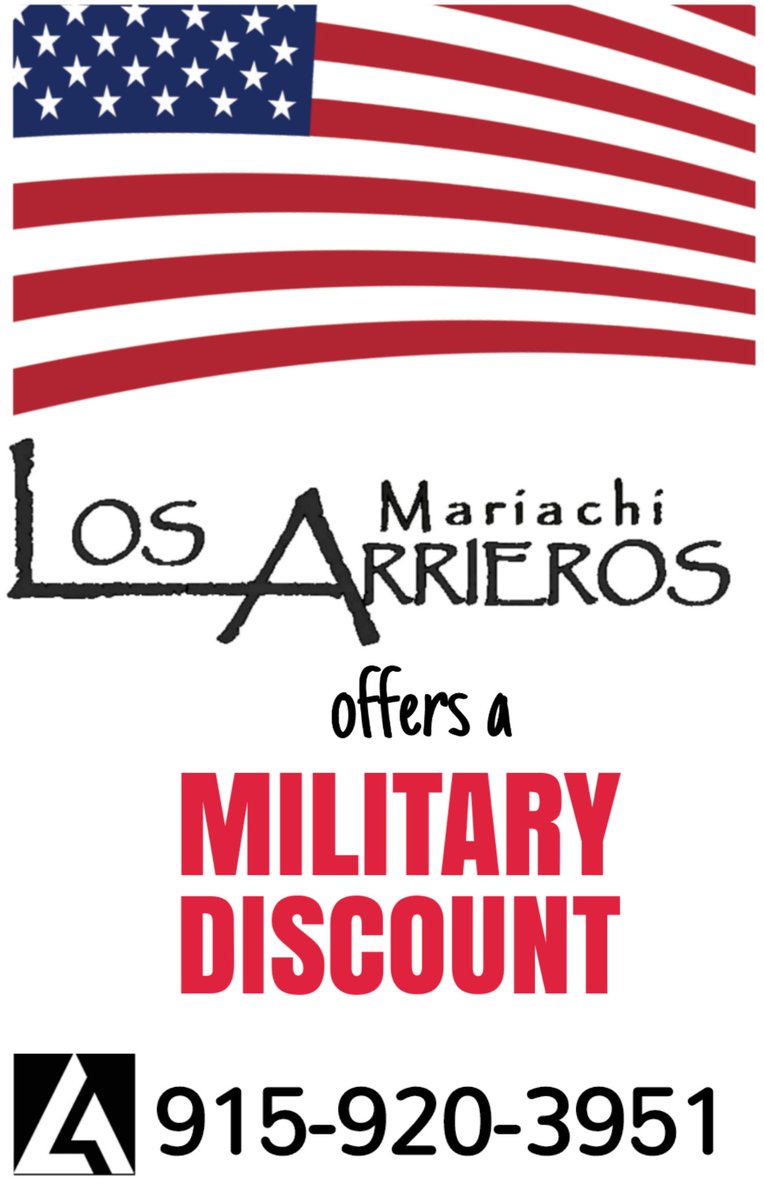 We 🙏🏻 thank all 🇺🇲 Men and Women who serve our country.
#losarrieroselp #mariachi #ElPasoTX #militarydiscount #supportingourtroops