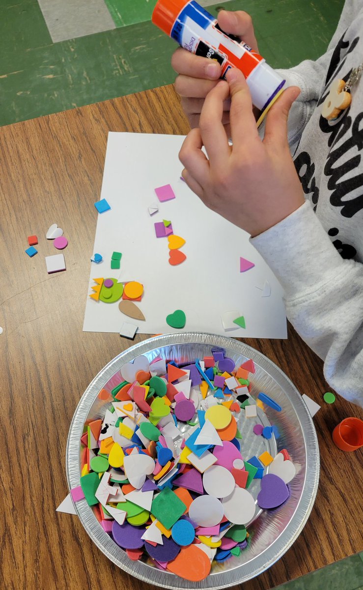 2nd Grade was up for a challenge today: rearranging shapes to see what they can create! There were dogs, cats, people, and even dinosaurs! <a href="/ISD109/">Indian Springs 109</a> <a href="/BVGoBobcats/">Bridgeview School</a>