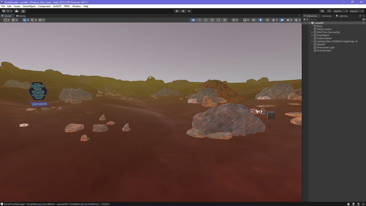 evolvoodoo's tweet photo. A good day of #indiegamedev Menus working, Score System Working, Level00_official started. Let's see what the next Hickup will be :P
#loopylander #solodev #indiedeveloper #FirstLevel #unity3d https://t.co/5IGgpvB9tw