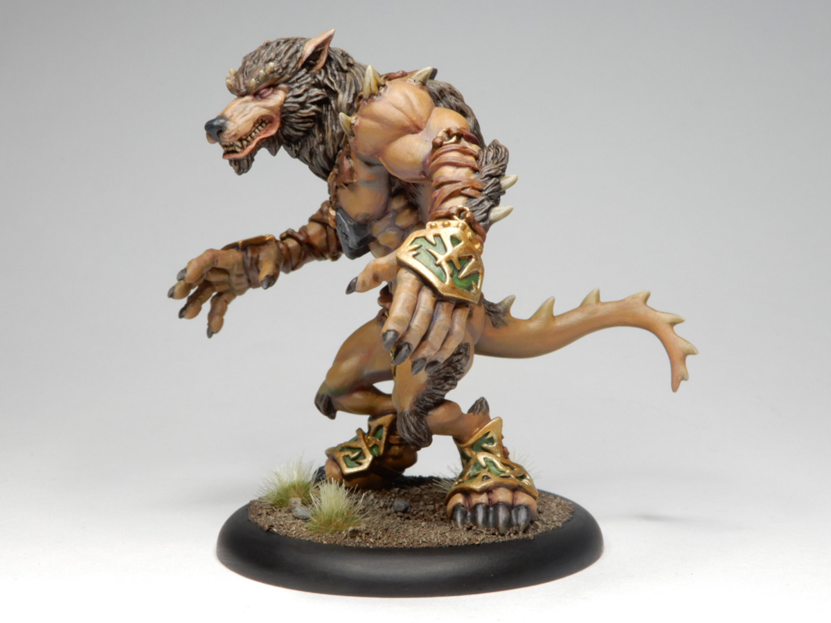 yonamo_n's tweet image. プライヴァティアープレスのウォープウルフを塗りました。今年も参加できて良かった。
#春のペイントまつり2023
#privateerpress #hordes #ミニチュアペイント