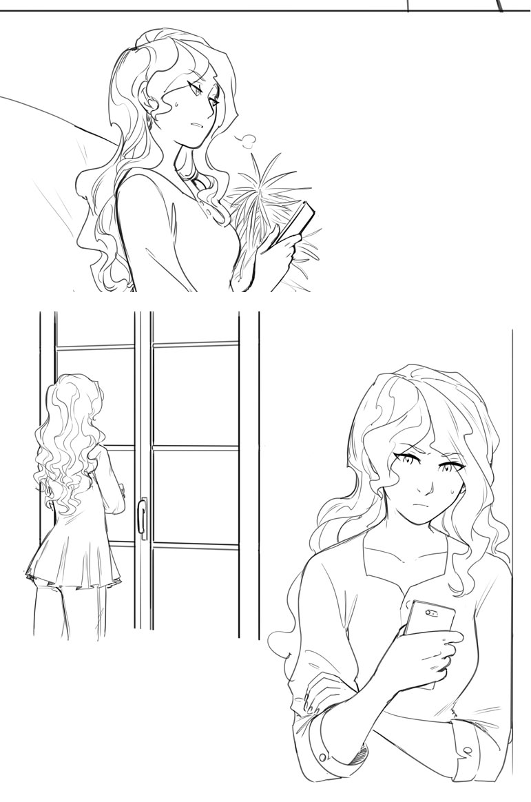 There was a period when I was working on a time skip Diakko doujin. But life happened and I had to stop working on it since I had to focus on the more important stuff. All I have left of it now are some inked panels and studies. Enjoy this time capsule, from 2018: