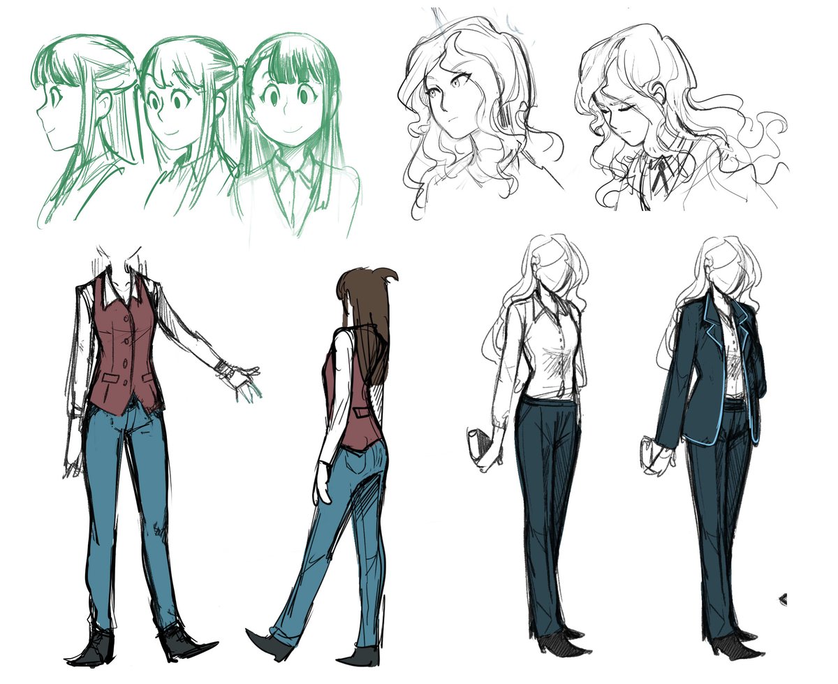 There was a period when I was working on a time skip Diakko doujin. But life happened and I had to stop working on it since I had to focus on the more important stuff. All I have left of it now are some inked panels and studies. Enjoy this time capsule, from 2018:
