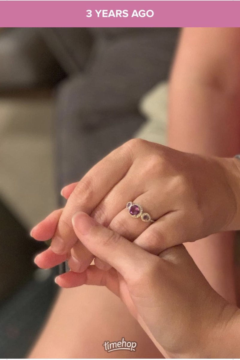ShelleyBee17's tweet photo. 4 years ago now, I was proposed to with a piece of cheddar cheese on top of a paperclip, bent into a “ring-like” shape, than followed by this beauty! 
Sure, most people have fancy and beautiful proposals….but what’s better than a cheesy proposal?! 
My easiest YES, ever! 💜💍🧀 https://t.co/3K1CXaih4Z