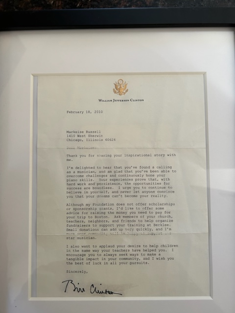 I came across this letter written to me by former United States President <a href="/BillClinton/">Bill Clinton</a>. This letter was written in response to a letter that I had previously written to him. He showed great kindness. In spite of his busy schedule, he showed great humility and servant leadership.