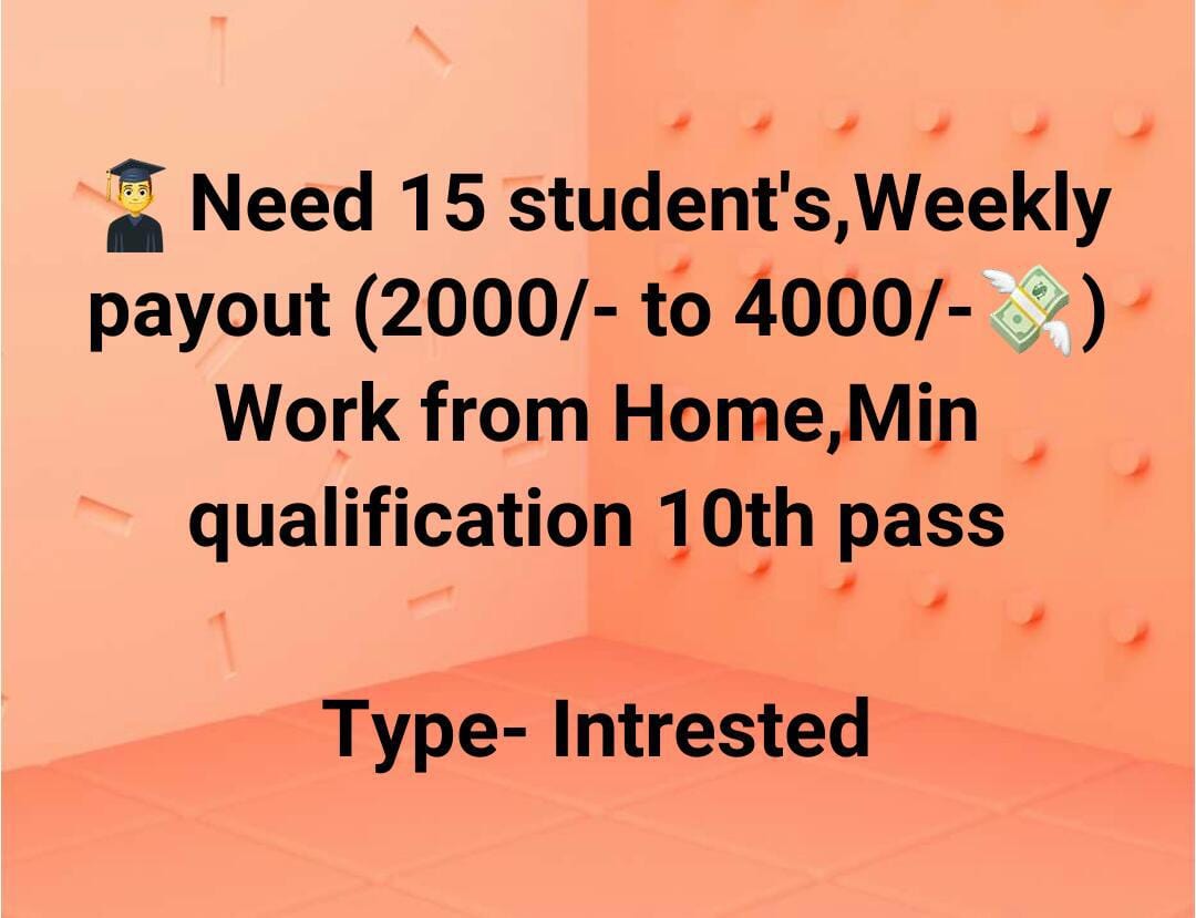 Graphic7864's tweet photo. Only Indian Person 
Jo Person online Work karke weekly earn karna chahate hai, bo mujhe inbox mein yaa comment karke btaaye
#onlineworkfromhome #digitalmarketing #affiliatemarketing #onlinebusiness #onlineearning #parttimejob #viral https://t.co/HIawVBiG4z